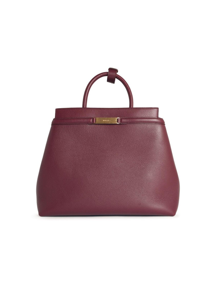 Bally Burgundy Leather Deco' Bag