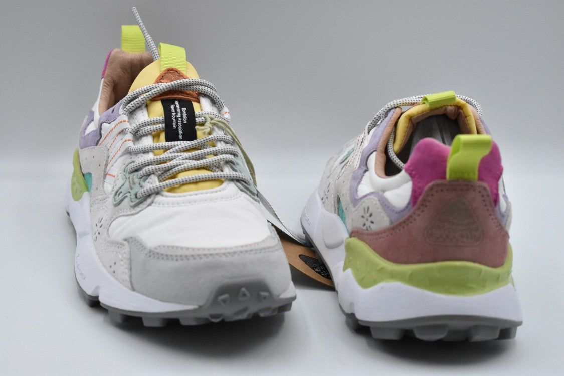 Flower Mountain Flower Mountain Lilac-White Low Sneakers With Suede Inserts