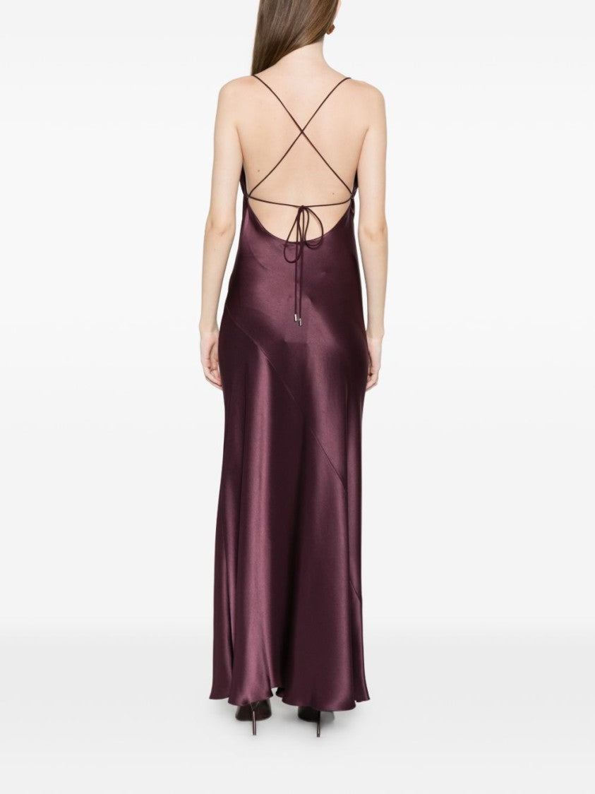 Pinko Purple Floor-Length Evening Dress