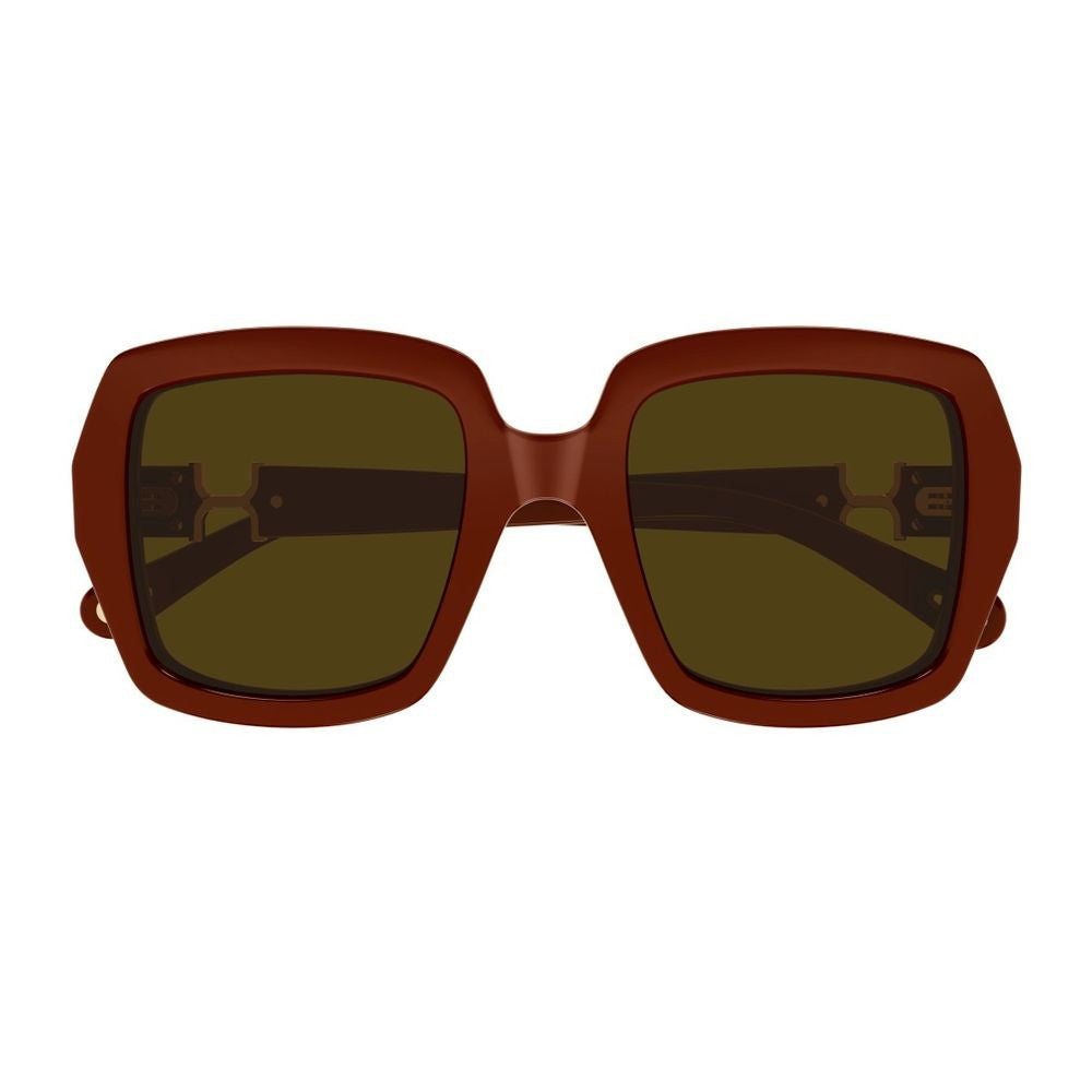 Chloé Ch0301s Marcie-Linea Chloé Oversized Terracotta Red Acetate Sunglasses