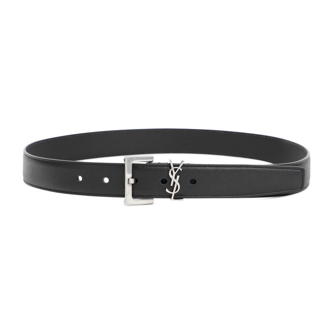Saint Laurent Black Lamb Leather Belt