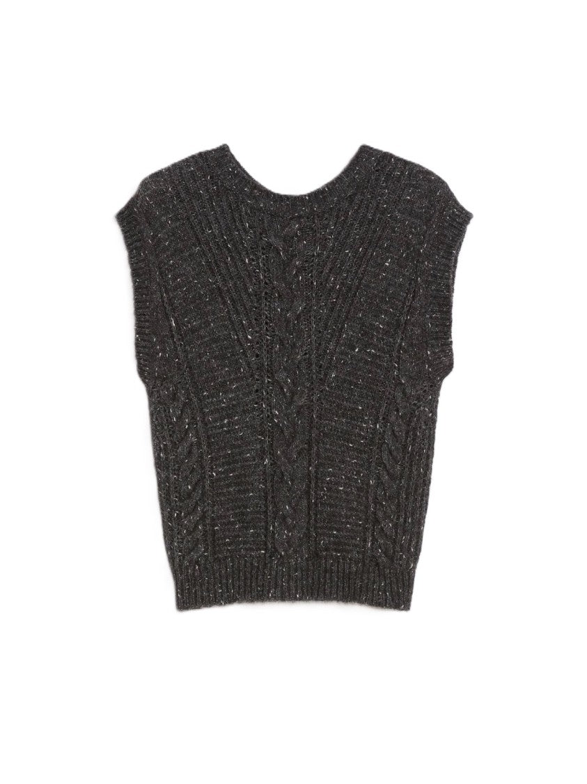 Max Mara Textured Cable Knit Vest