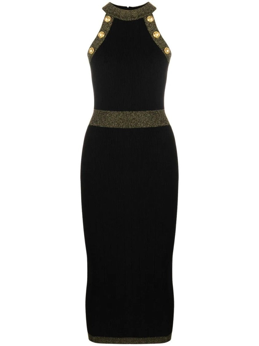 Balmain Sleeveless Golden Edge Dress