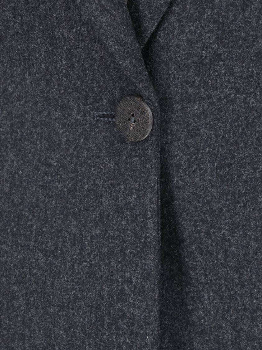Giorgio Armani Grey Virgin Wool Single-Breasted Blazer