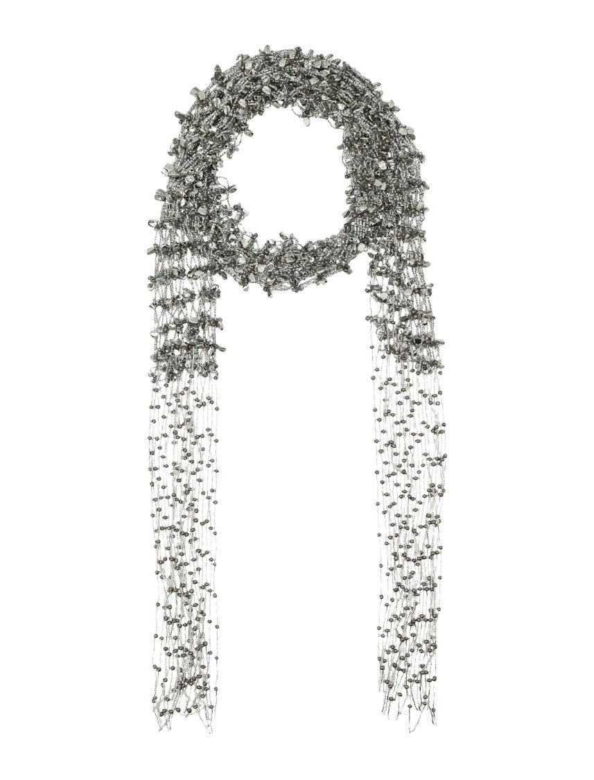 Dries Van Noten Embroidered Scarf Necklace