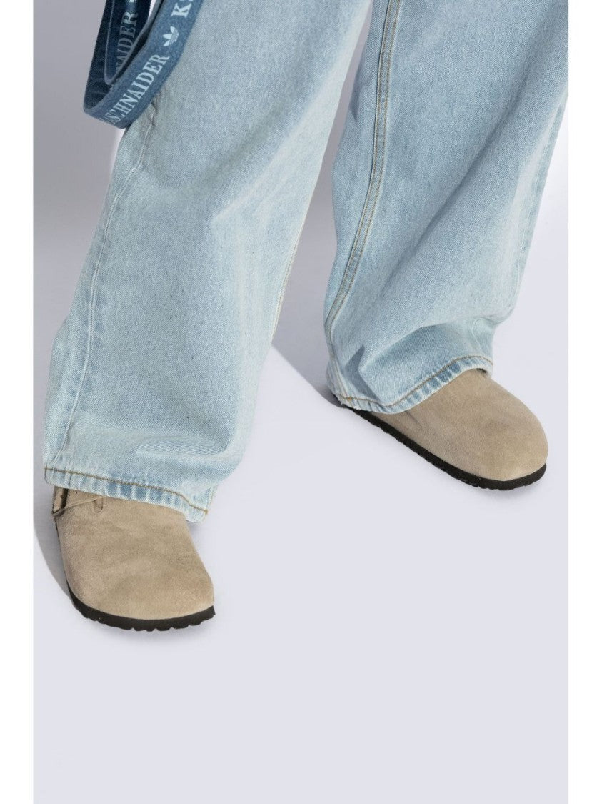 Birkenstock Closed-Toe Suede Sandals With Adjustable Buckle