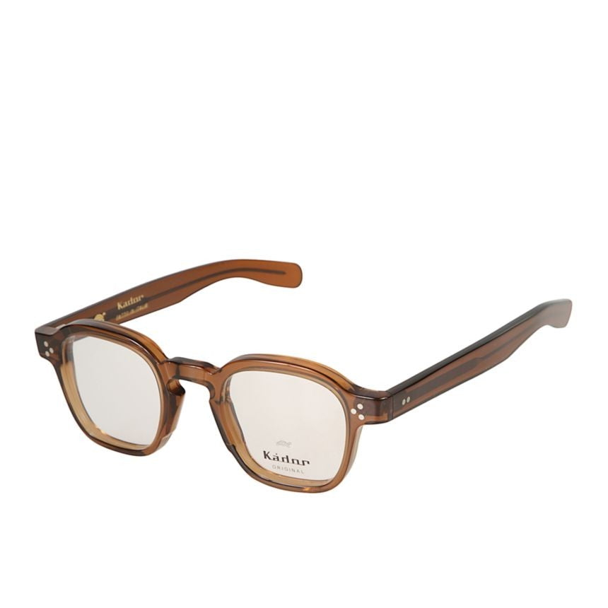 Kador Duka Translucent Brown Acetate Eyeglasses With Keyhole Bridge