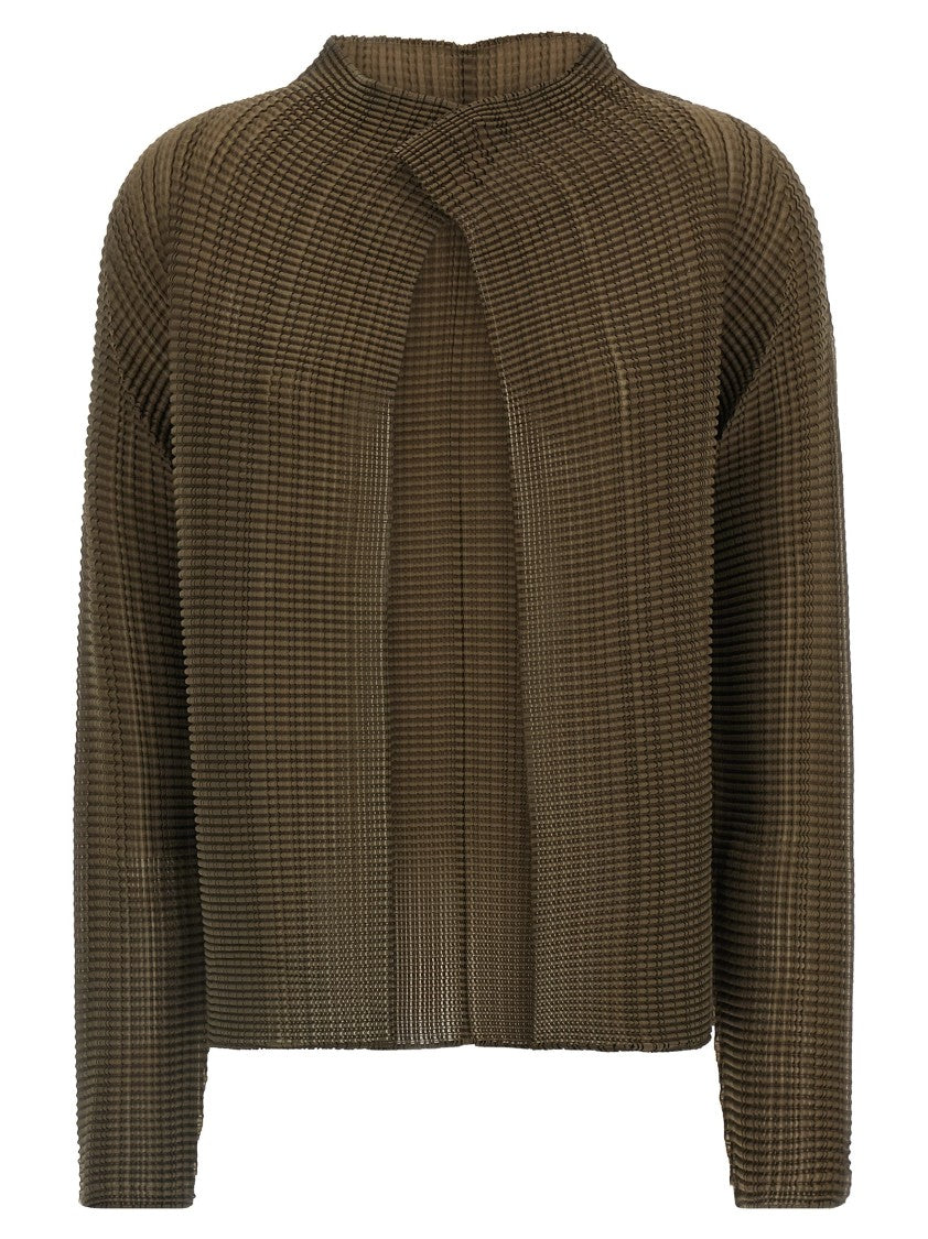 Issey Miyake 'Wooly Pleats-58' Cardigan