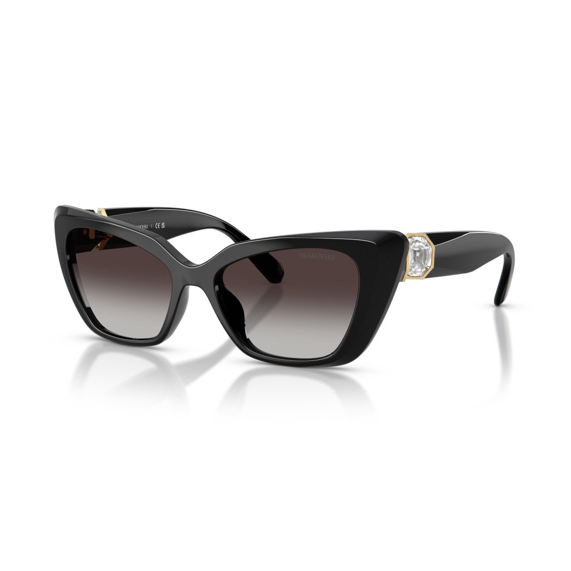 Swarovski 0Sk6047 Cat-Eye Sunglasses With Crystal Embellishments