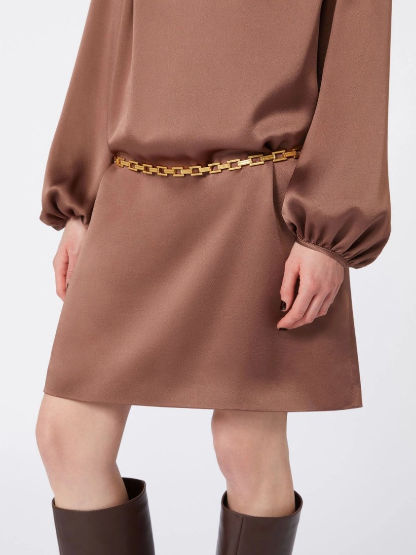 Max Mara Fluid Bronze Dress With Subtle Sophistication