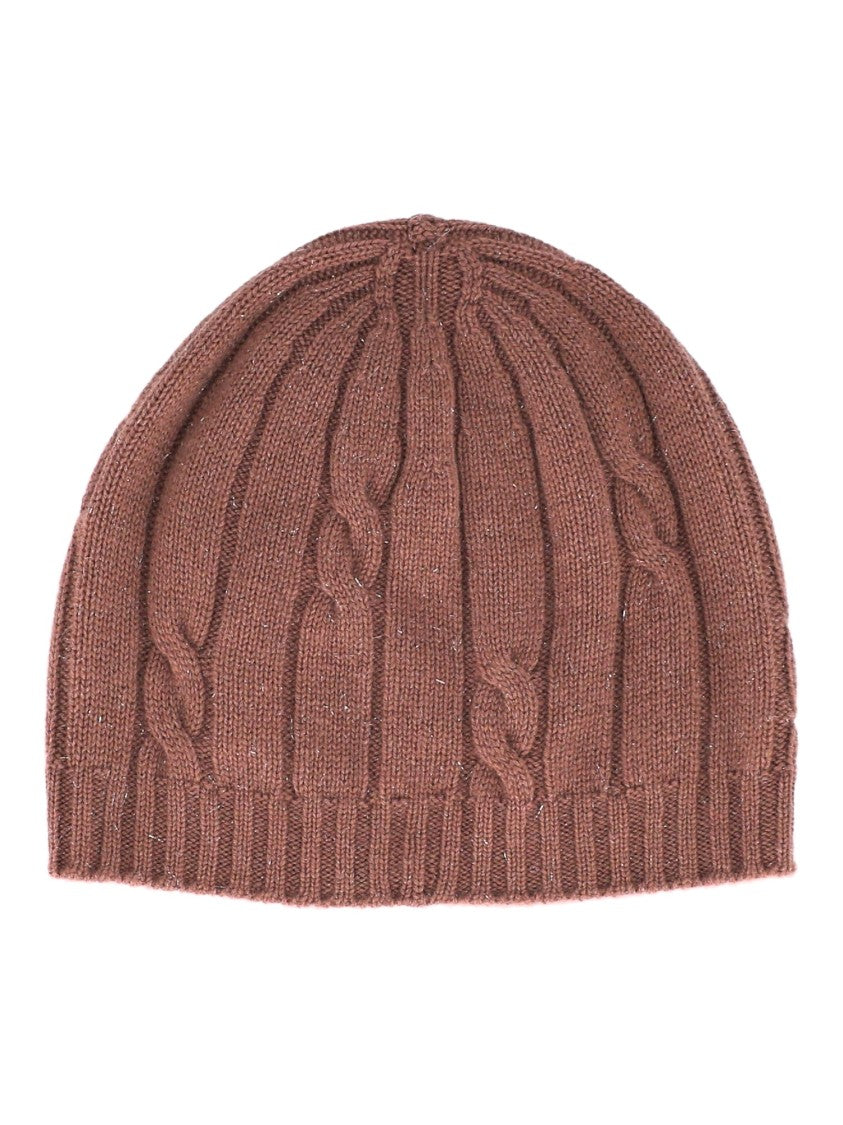 Peserico Ribbed Cable Knit Hat