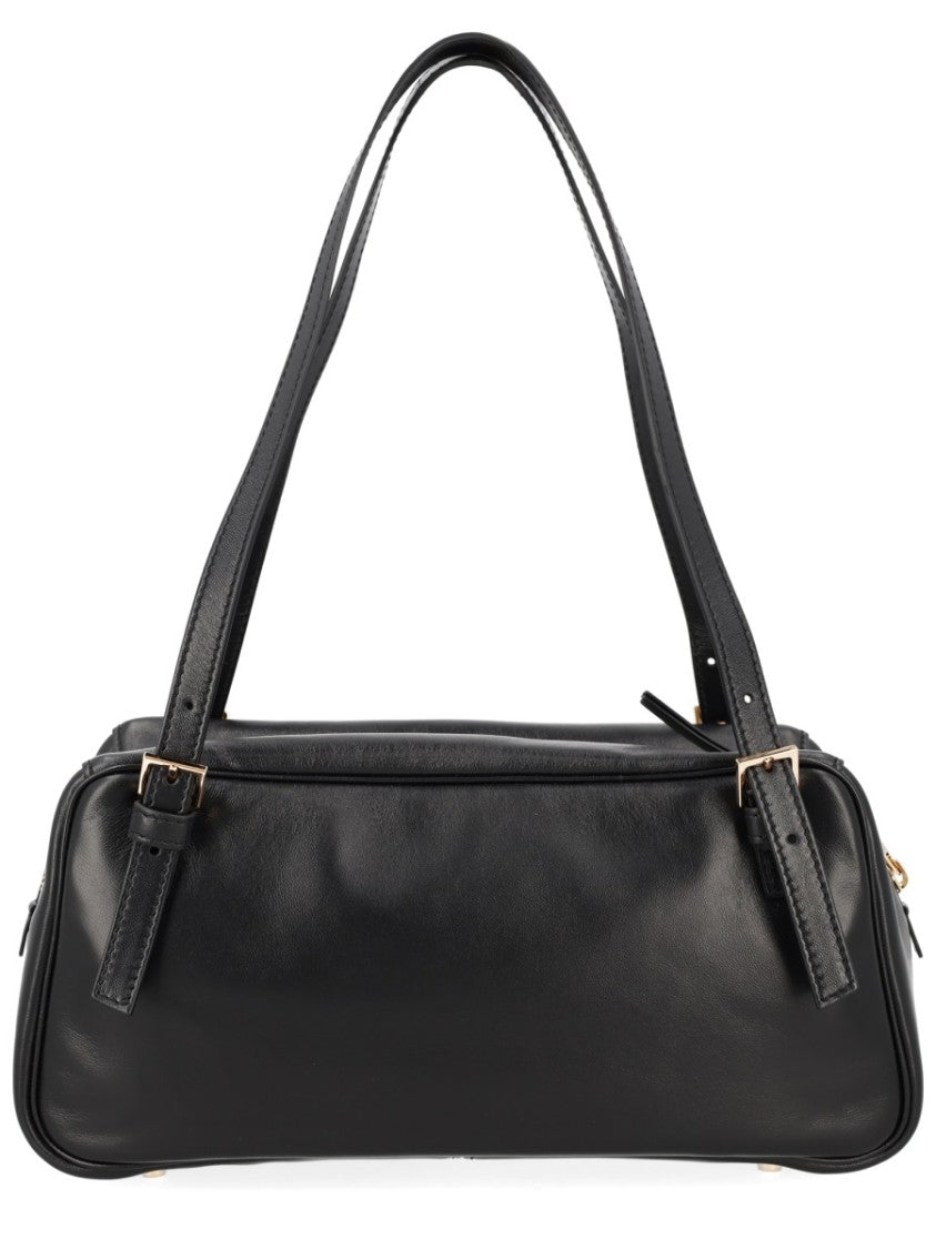 Versace Black Tag Lambskin Shoulder Bag