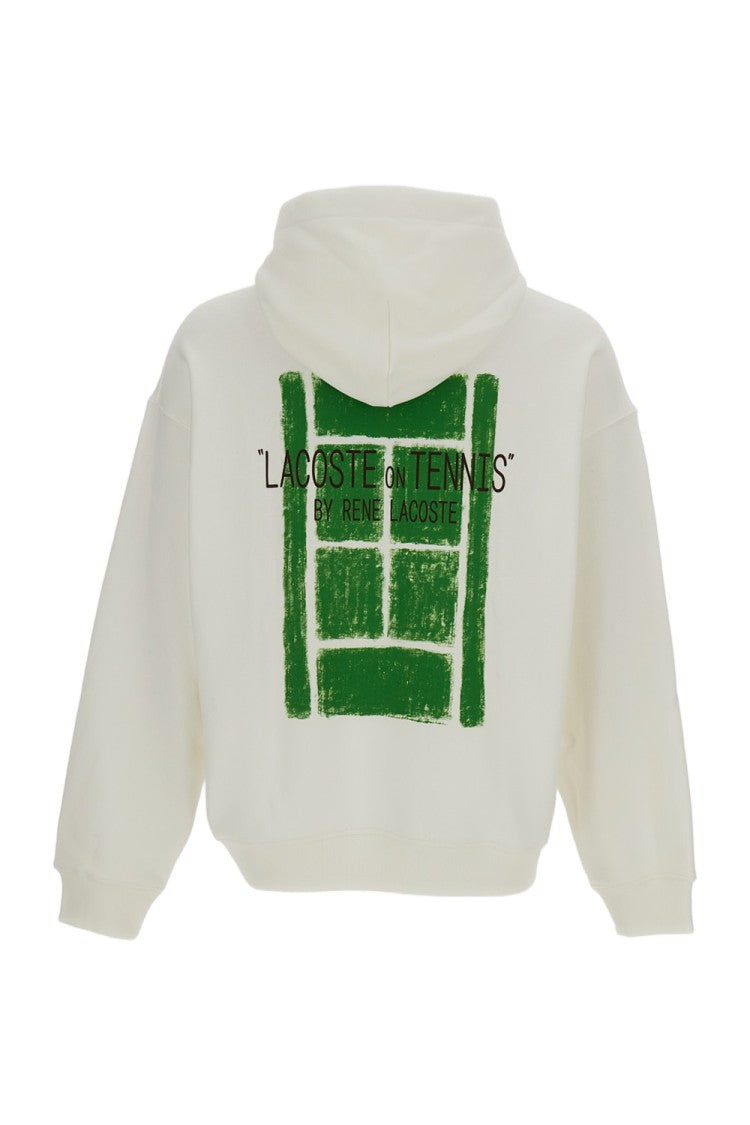 Lacoste Relaxed Fit Cotton Hoodie With Front Kangaroo Pocket