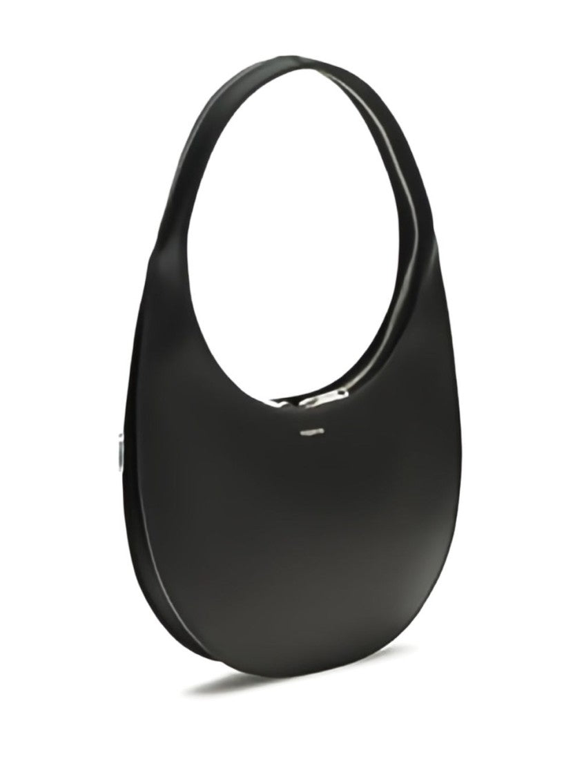 Coperni Crescent-Shaped Black Calf Leather Shoulder Bag