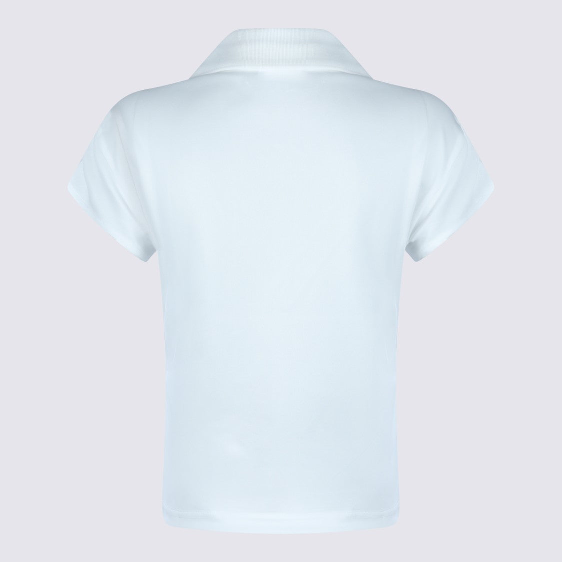 Courrèges V-Neck White Polo Shirt
