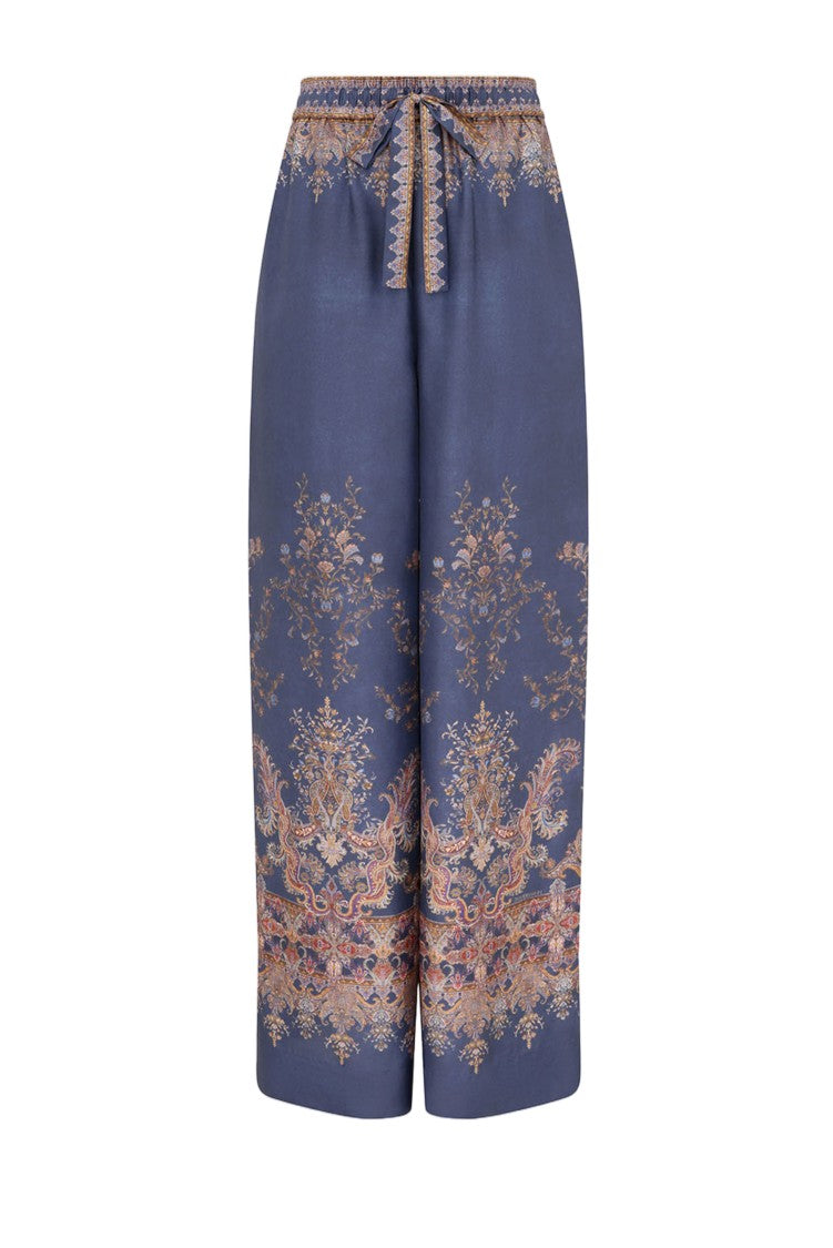 Zimmermann Paisley Print High-Rise Silk Wide-Leg Pants