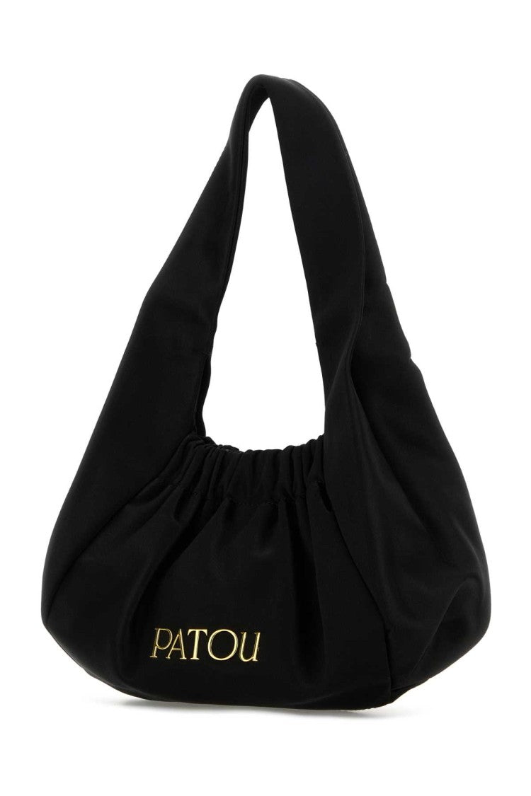 Patou Black Satin Le Biscuit Handbag