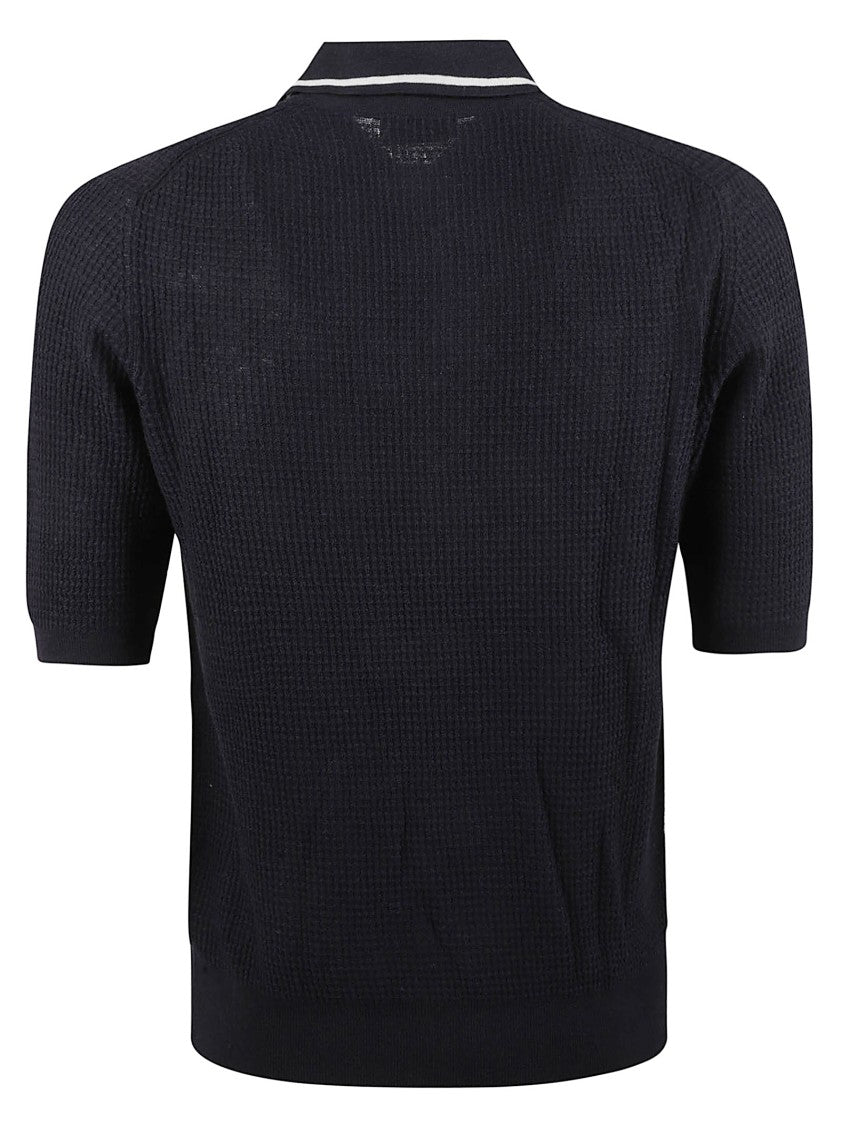 Ballantyne Textured Knit Polo Shirt