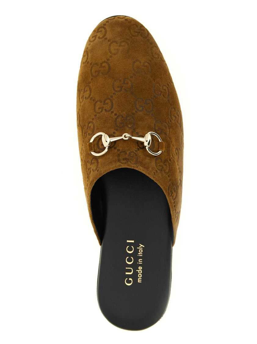 Gucci 'Gg' Suede Mules