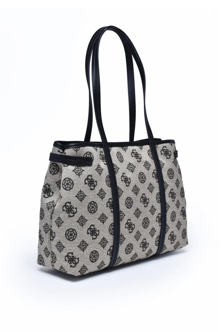 Guess Beyza Shoulder Bag - Beige/Black