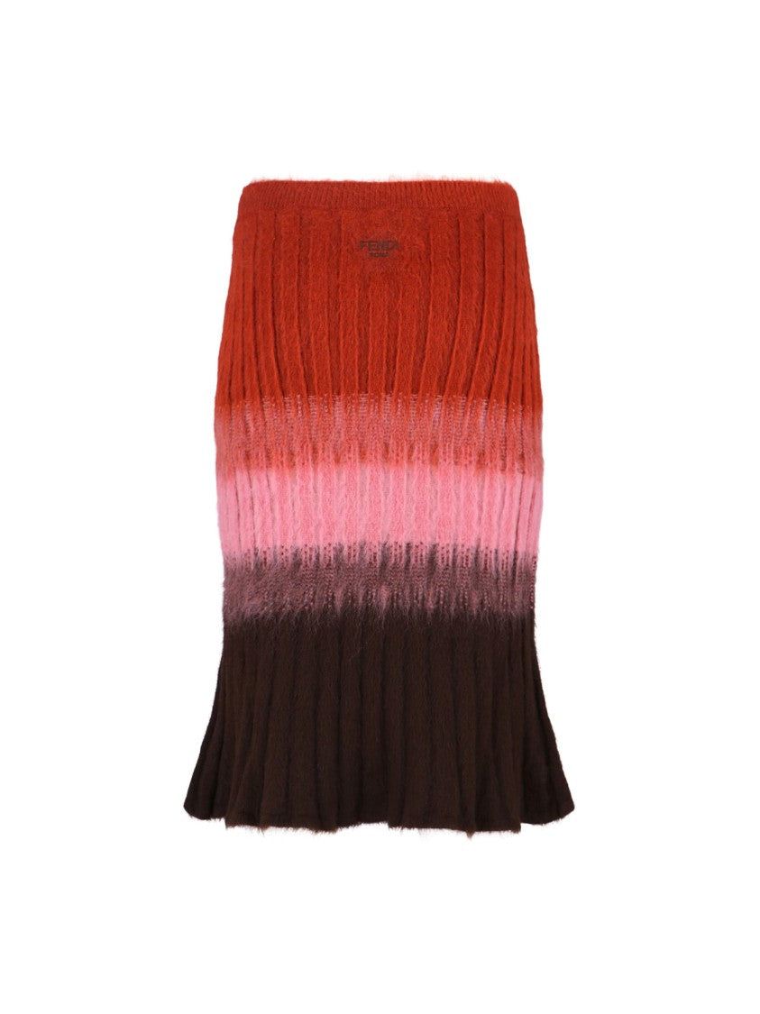 Fendi Mohair Blend Skirt, Multicolor