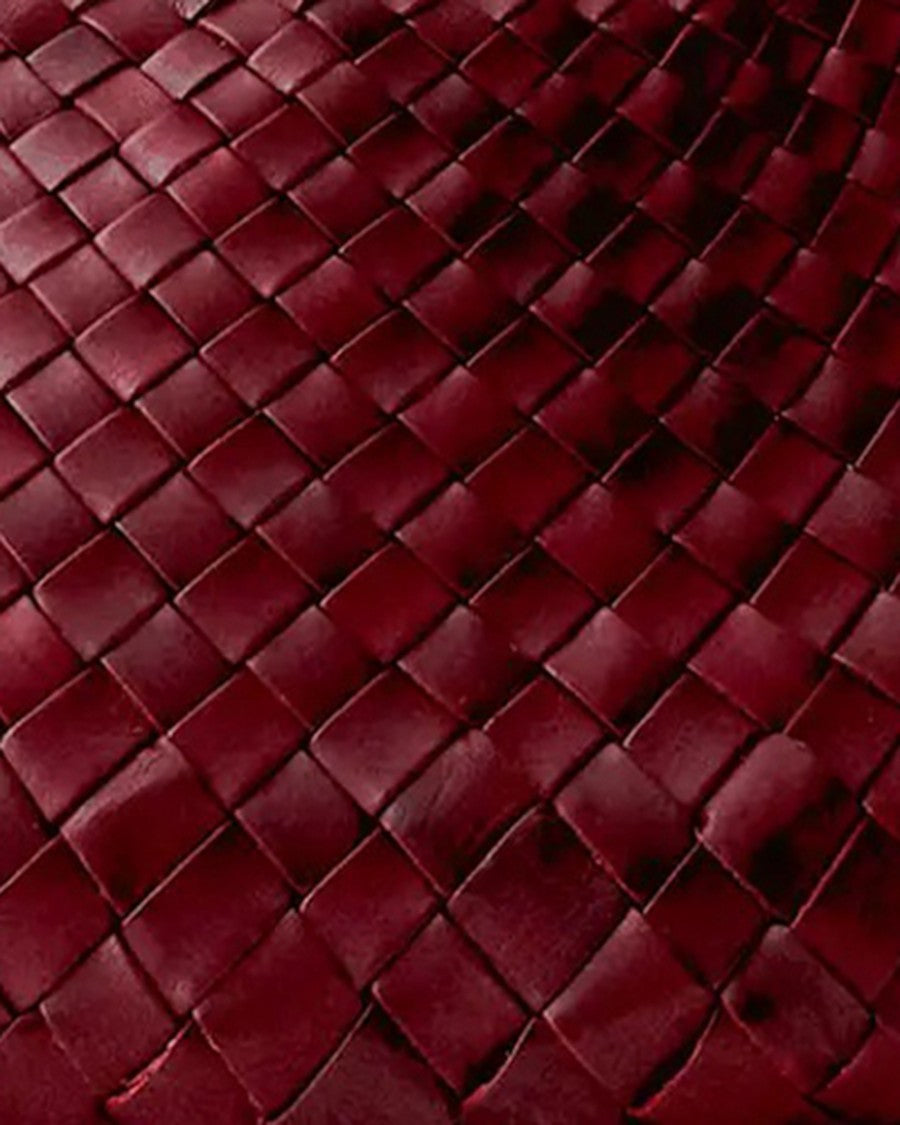 Dragon Diffusion Rosanna Bordo Handcrafted Woven Leather Baguette Bag