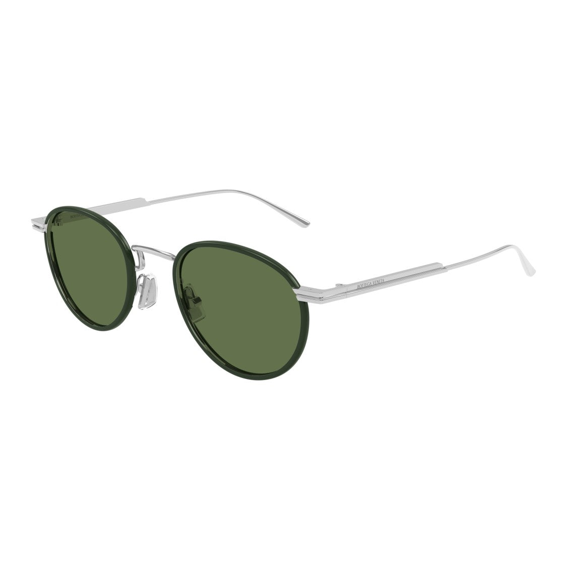 Bottega Veneta Bv1389s Round Green Tinted Sunglasses