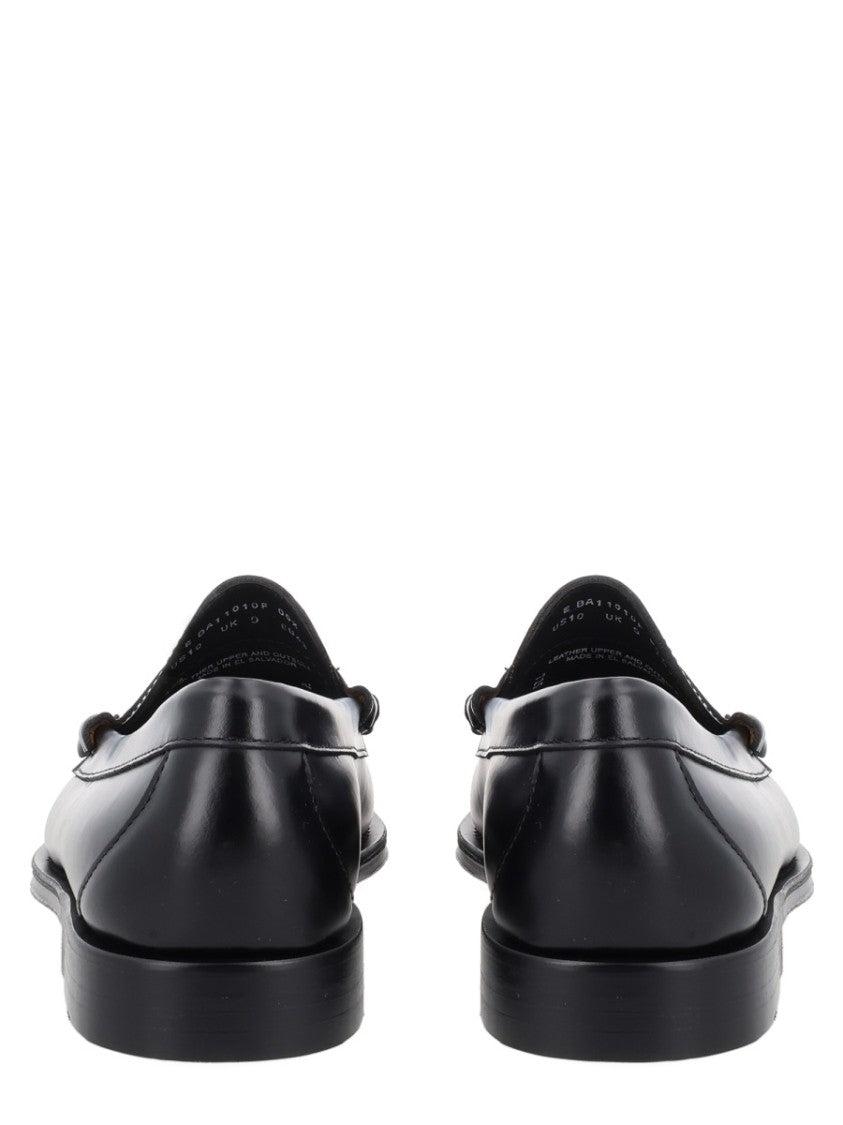 G.H. Bass Black Leather Penny Strap Loafers