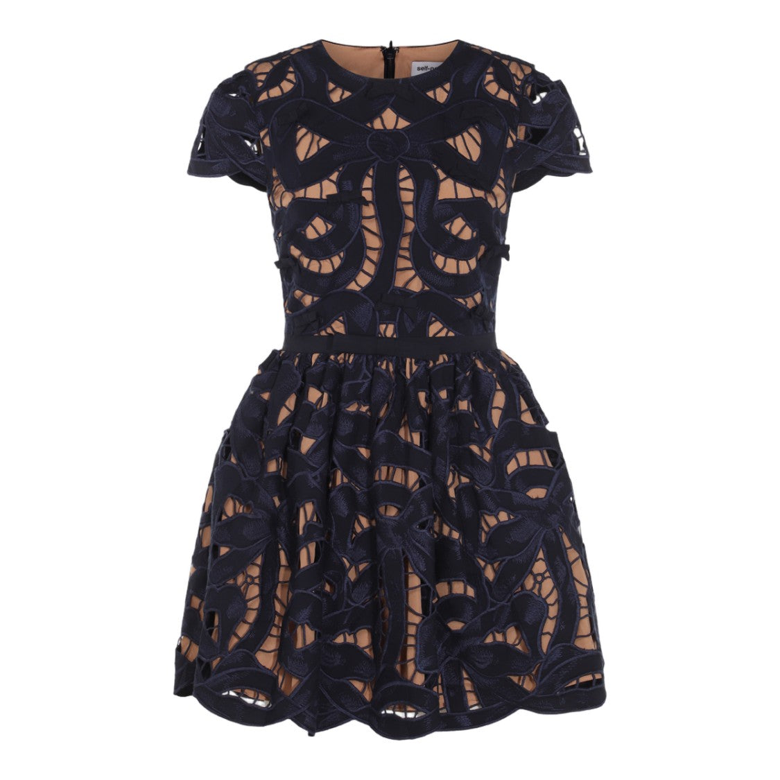 Self-Portrait Nude Base Mini Dress