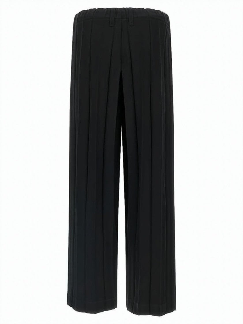 Homme Plissé Issey Miyake Wide-Leg Pants With Vertical Pleats And Structured Design