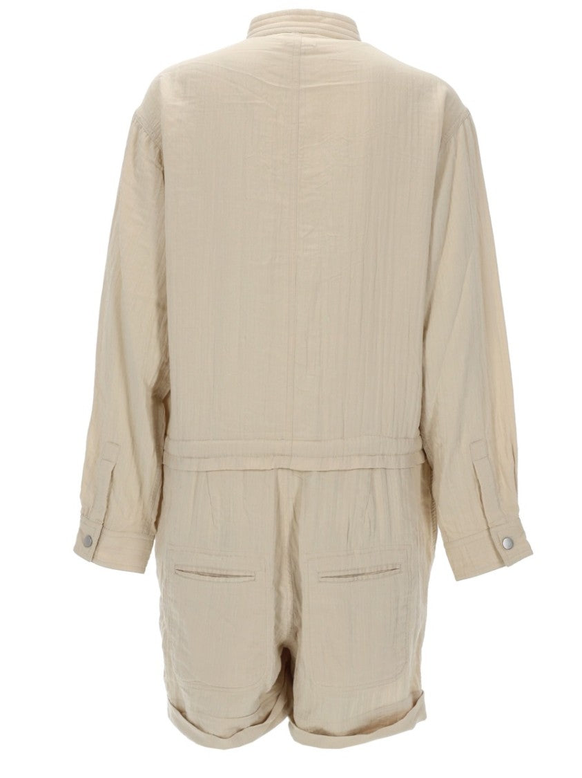 Isabel Marant Étoile Betyna Viscose Cotton Belted Jumpsuit