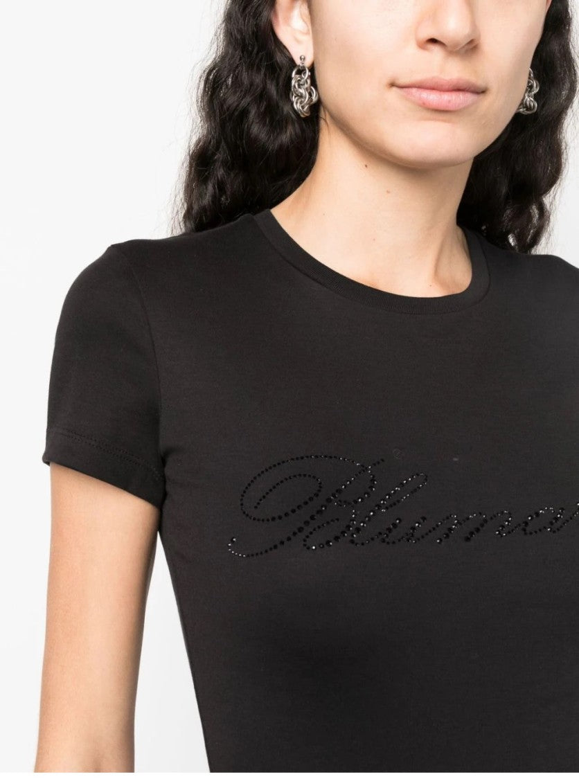 Blumarine Black T-Shirt Logo