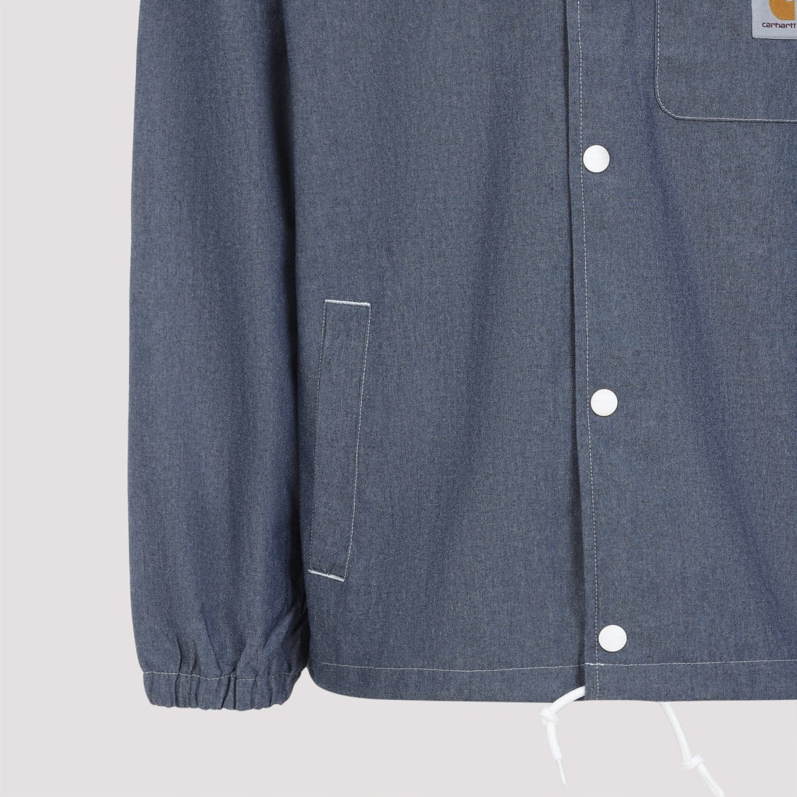 Carhartt Wip Button-Up Blue Jacket With Relaxed Fit