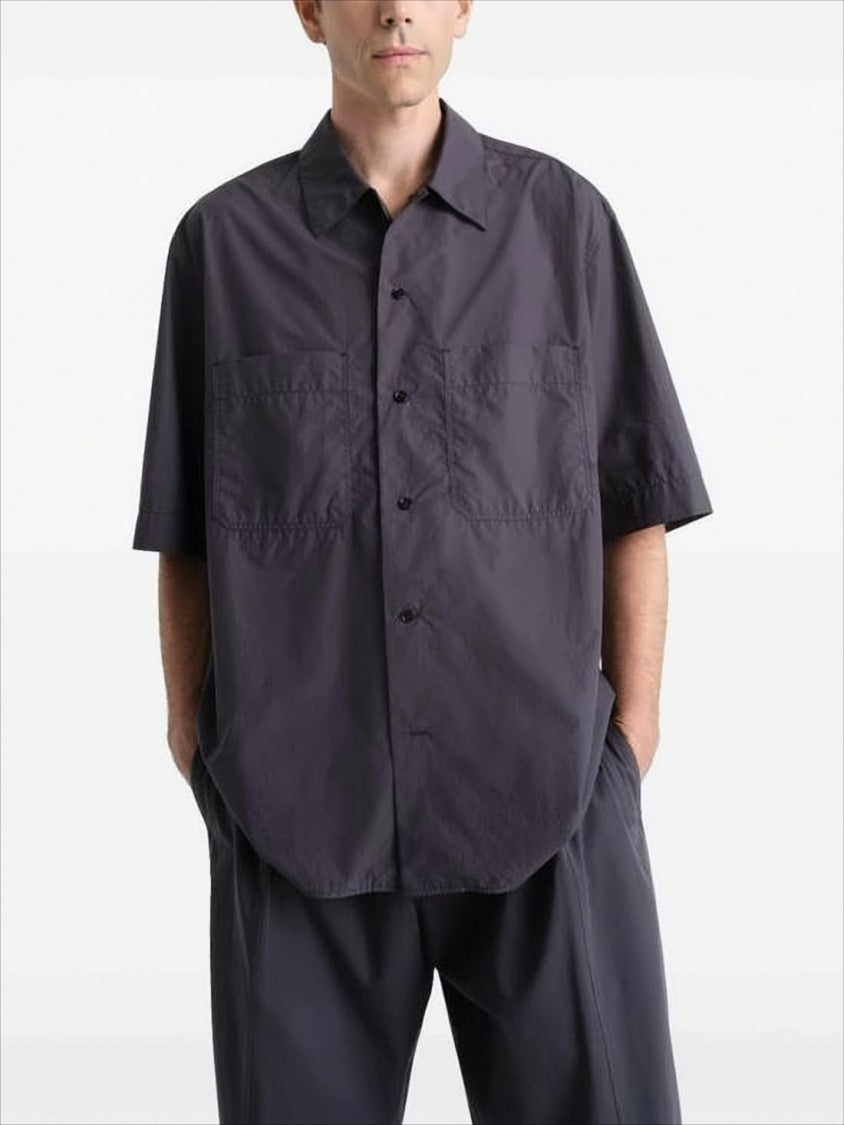 Lemaire Boxy Blue Short-Sleeve Shirt