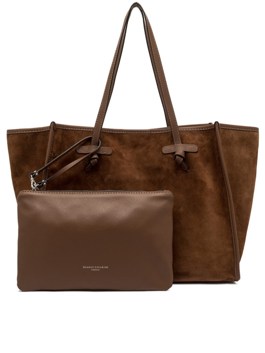 Gianni Chiarini Marcella Brown Suede Unstructured Tote