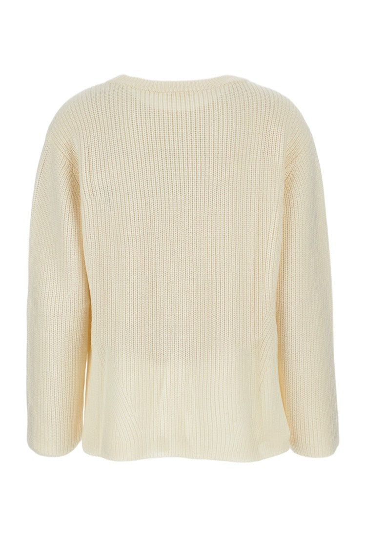 Parosh White Sweater With Classic Fit