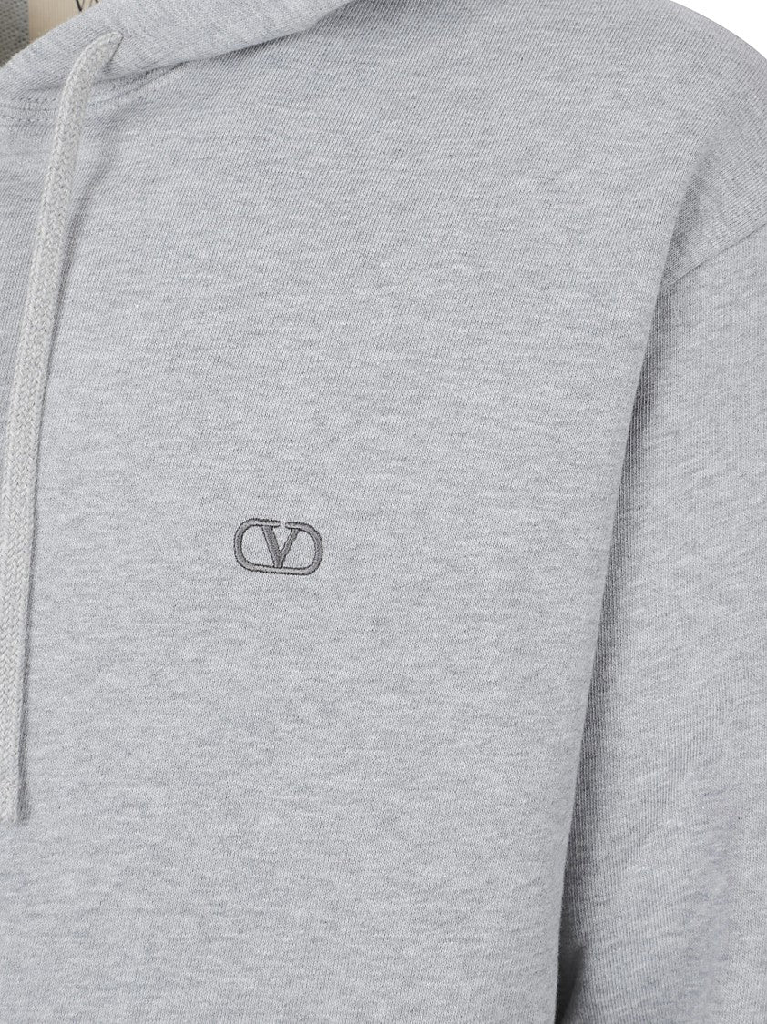 Valentino Garavani Regular Fit Hooded Sweatshirt With Vlogo Embroidery