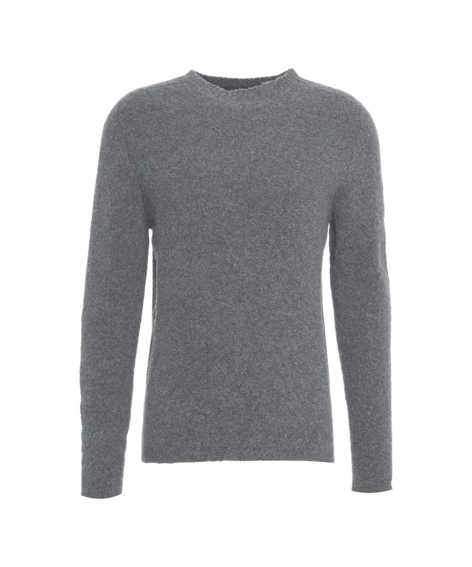 Hannes Roether Minimalist Grey Pullover With Round Neck