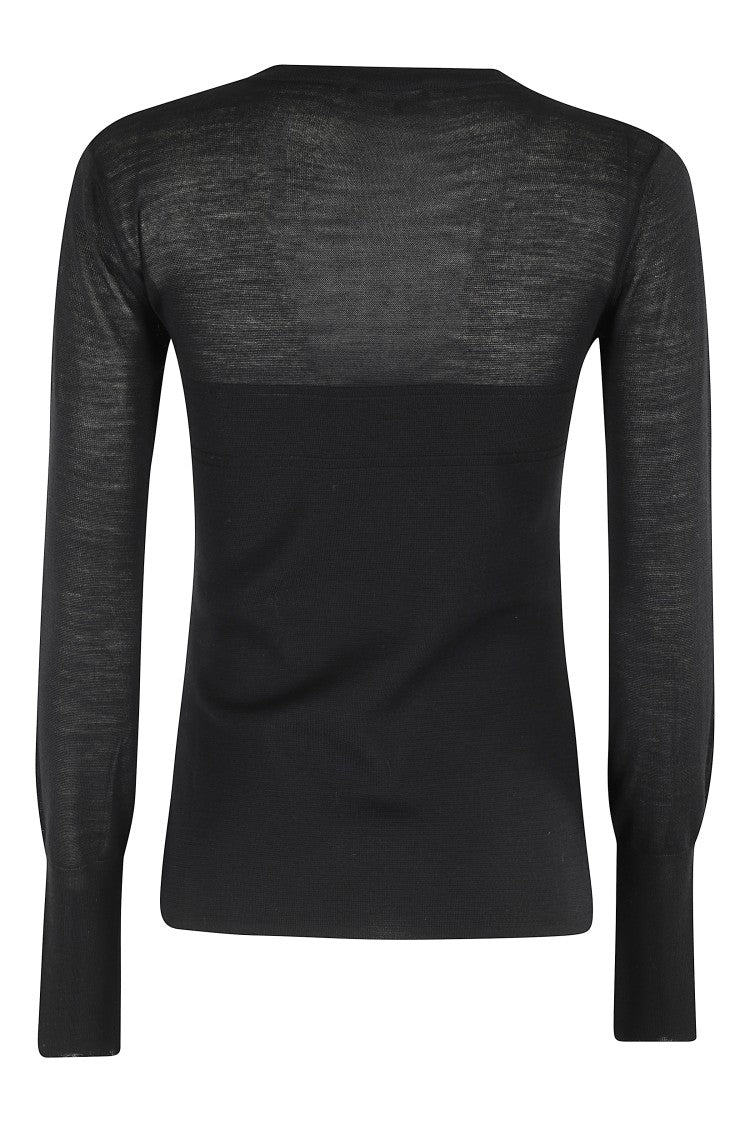 Roberto Collina Fitted Long Sleeve Bustier With Round Neckline