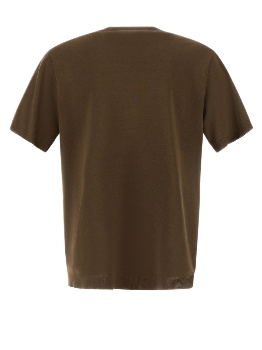 Herno Double-Layered Piqué Cotton T-Shirt With Ribbed Detailing