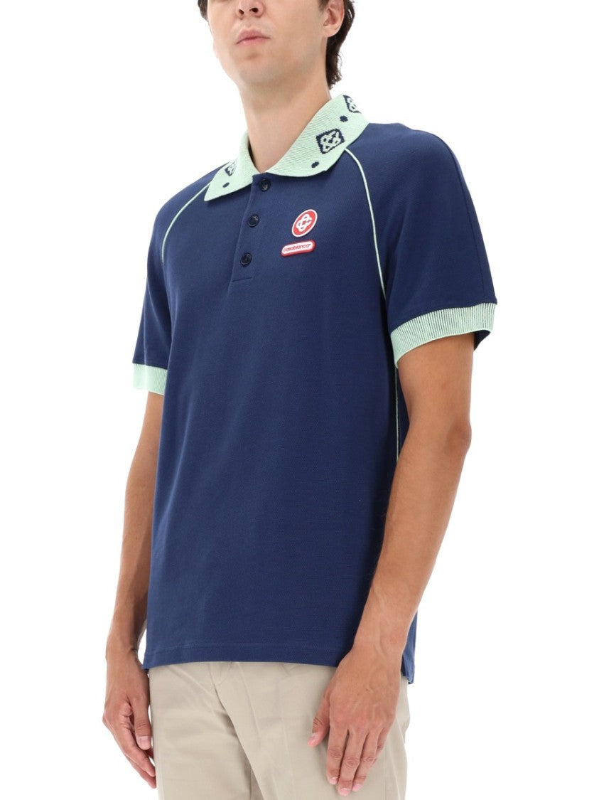 Casablanca Deep Blue Polo Shirt