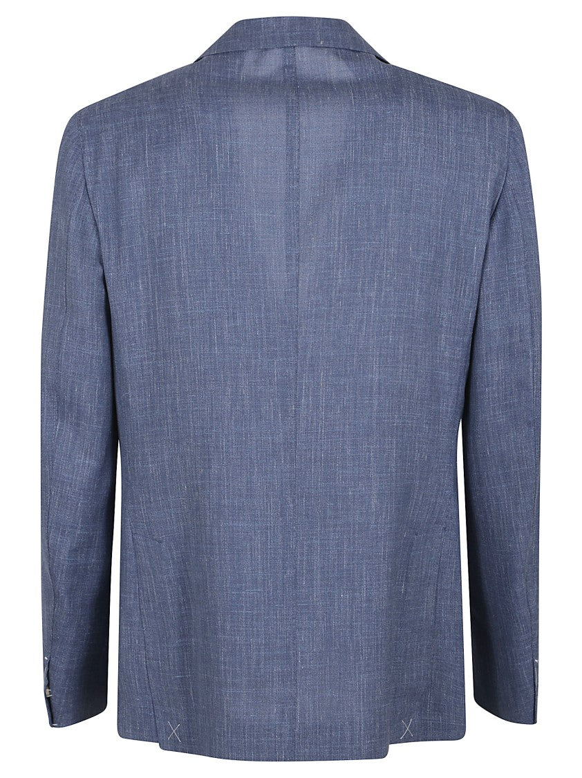Eleventy Tailored Suit With Notch Lapel And Relaxed Fit Trousers