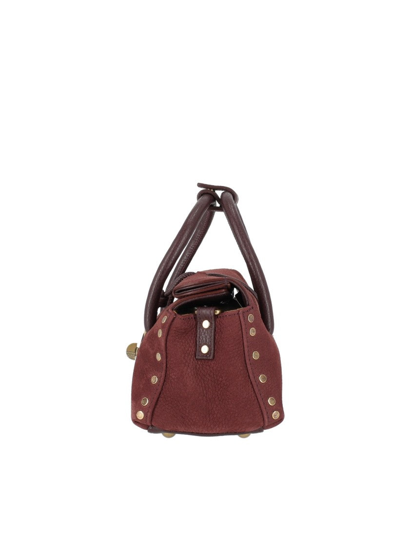 Zanellato Srl Burgundy Dotta Jones Nubuck Leather Shoulder Bag