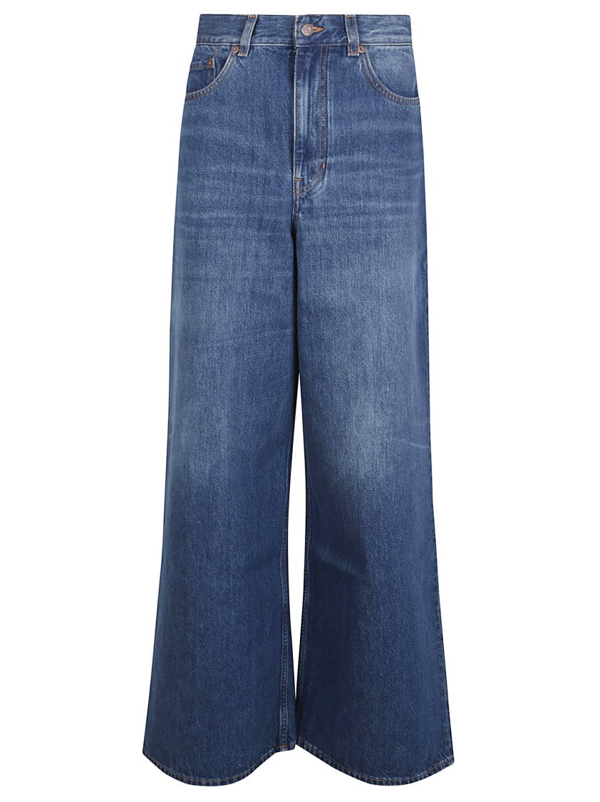 Chloé High-Waisted Wide-Leg Jeans With Five-Pocket Design