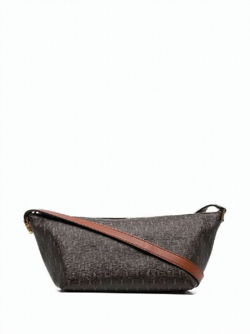 Saint Laurent Structured Crossbody Bag With Monogram Detailing And Gold-Tone Accents