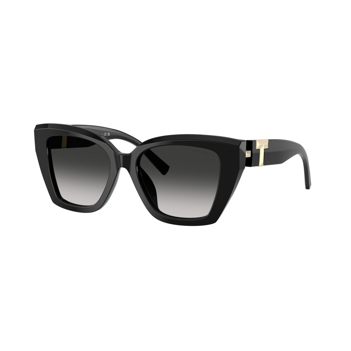 Tiffany & Co. Oversized Square Frame Sunglasses With Gold-Tone Accents
