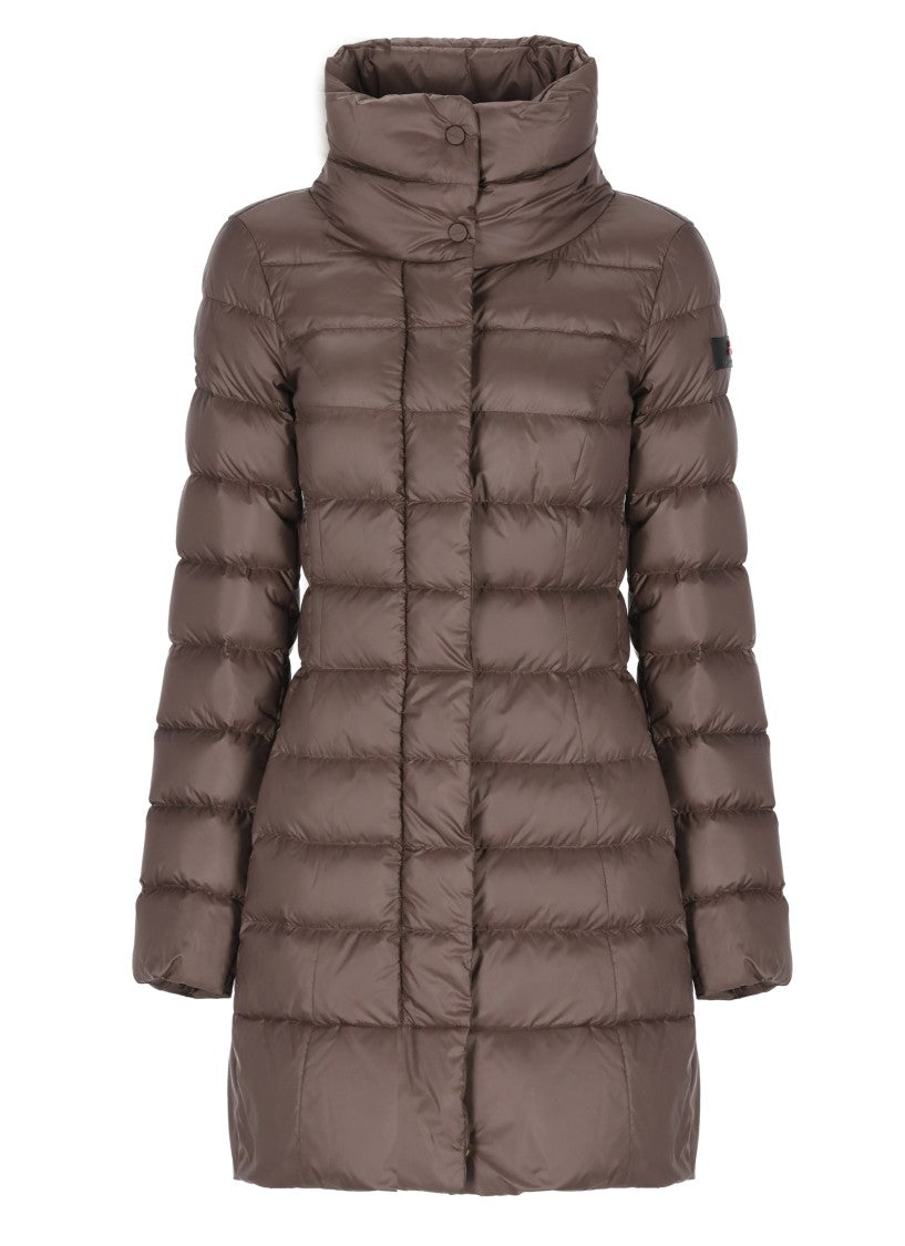 Peuterey Brown Sobchak Quilted Long Down Jacket
