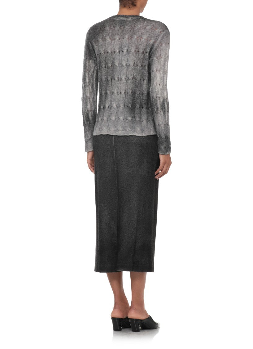 Avant Toi Grey Woven Cashmere Sweater