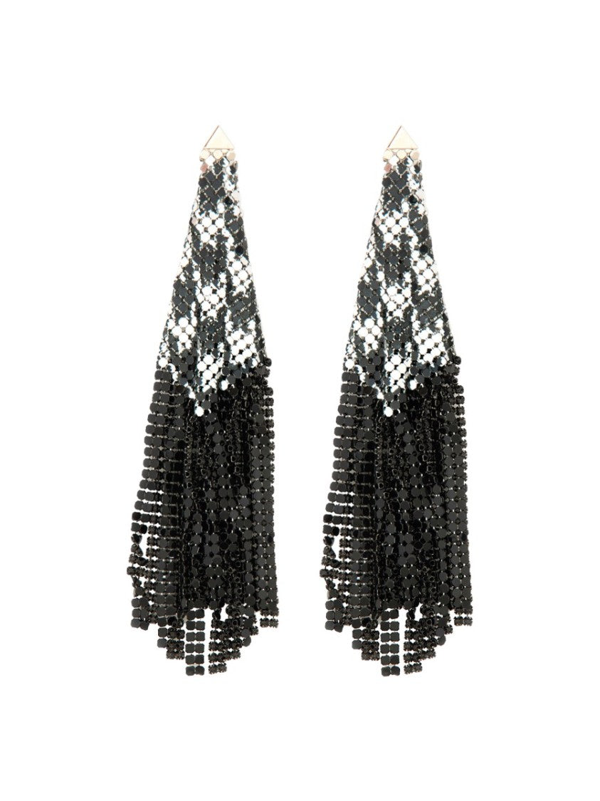 Rabanne Knitted Design Earrings With Intricate Beadwork