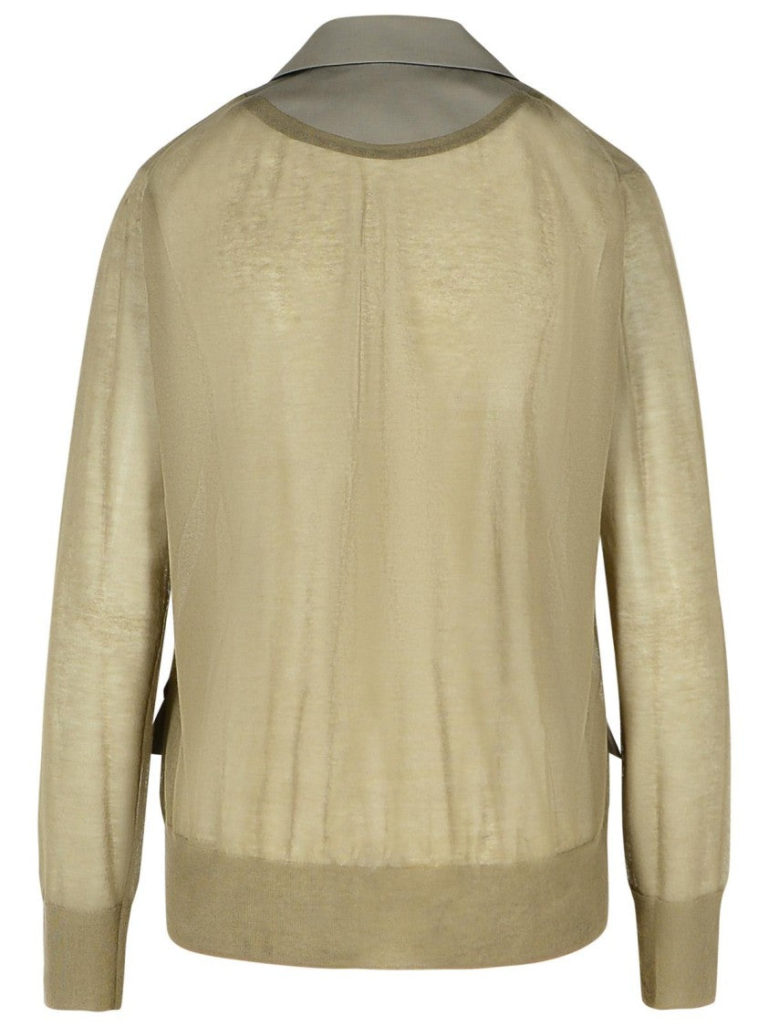 Sacai Green Cotton Blend Blazer